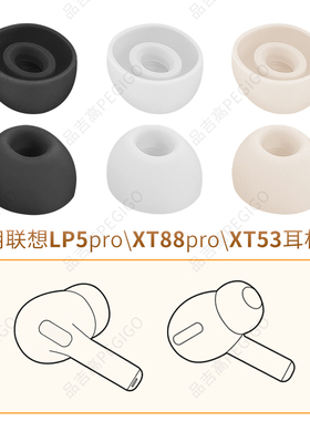 品吉高耳塞套适用于Lenovo联想LP5PRO真无线蓝牙耳机套XT88pro耳帽XT53硅胶套耳套软胶塞头耳塞入耳式TWS配件