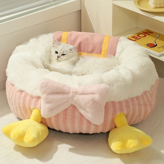 猫窝冬季保暖加绒宠物窝可爱超萌造型狗窝大号可拆洗猫咪防寒垫子
