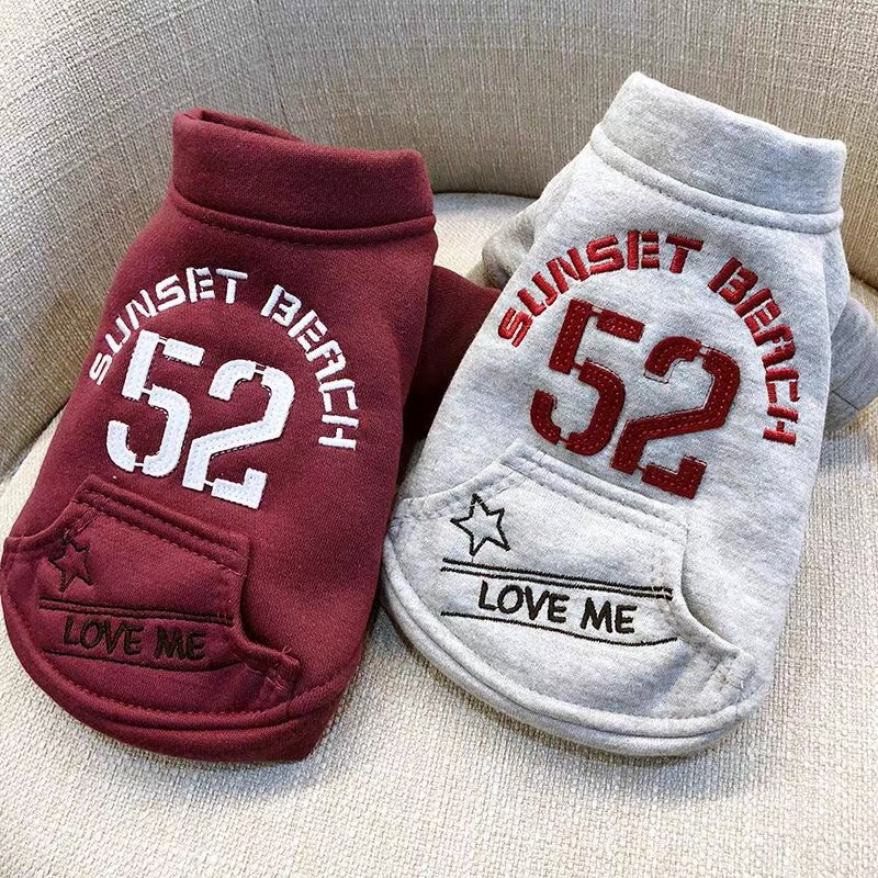 卫衣狗狗衣服小型犬宠物春夏装贵宾泰迪吉娃娃秋冬薄绒两脚衣幼犬