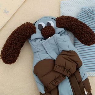 宠物博美比熊雪纳瑞泰迪小狗狗衣服秋冬装 加绒棉衣两脚衣 冬天冬季