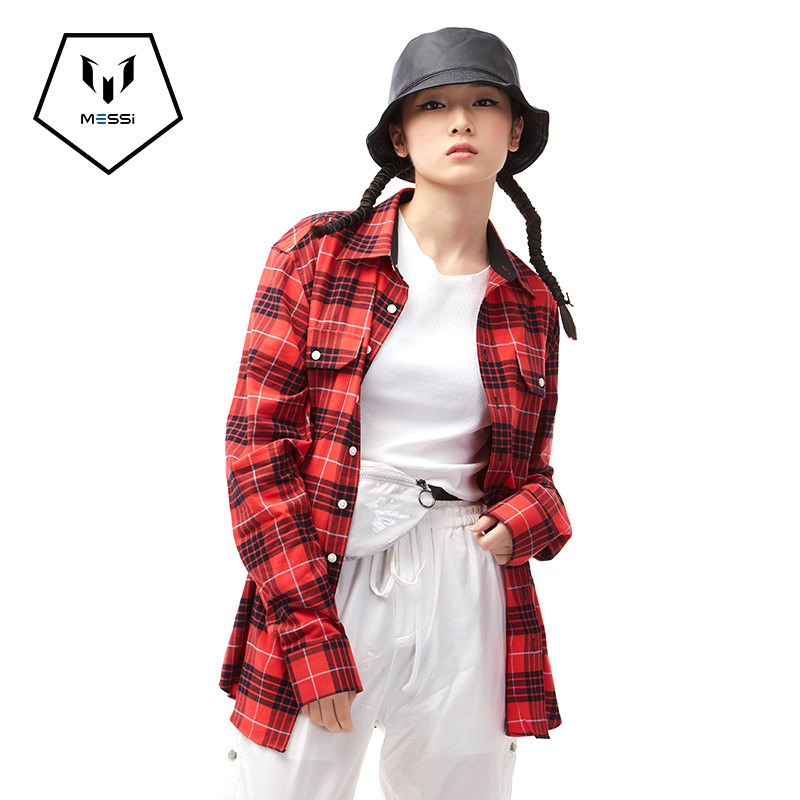 Leo Messi 梅西苏格兰休闲长袖衬衫男女款 LM175