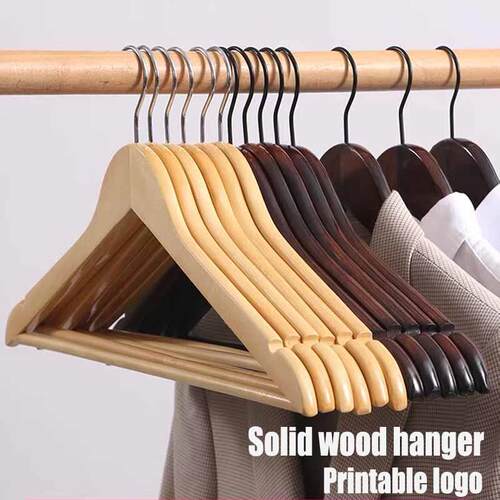 20pcs Solid Wood Suit Hangers clothes rack Anti slip hanger