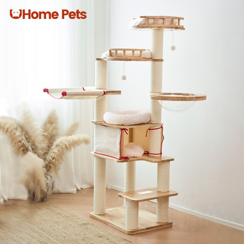 UHomePets友乎大型实木猫爬架