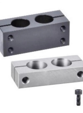 RDJ01 02铝合金加长平行双孔同向光轴连接件固定块圆管垂直锁紧夹