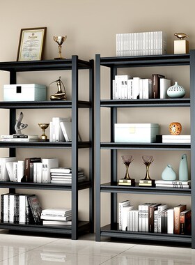 碳钢架子黑色厨房置物架30/35/40宽45cm50落地多层阳台整理架货架