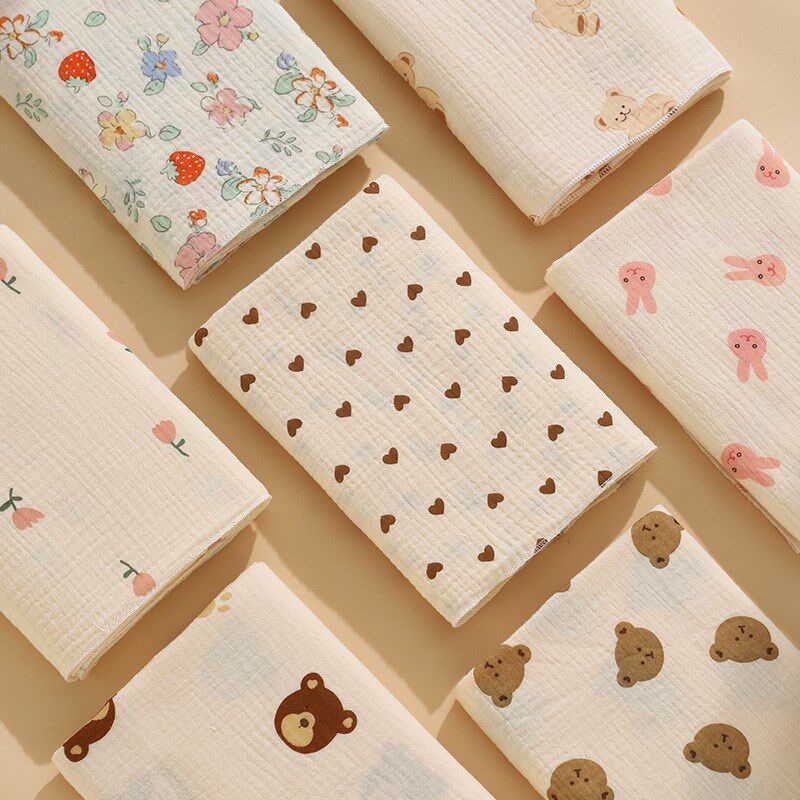 婴儿包单初生纯棉包被大尺寸产房夏季薄款新生宝宝专用绉纱布浴巾