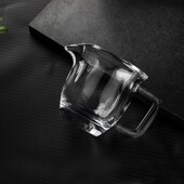 新天然原矿水晶把手公道杯大号茶杯茶具高端主人杯功夫高颜值送礼