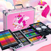 幼儿园儿童画笔套装 24色水v彩笔36蜡笔小学生绘画彩色笔画画笔女