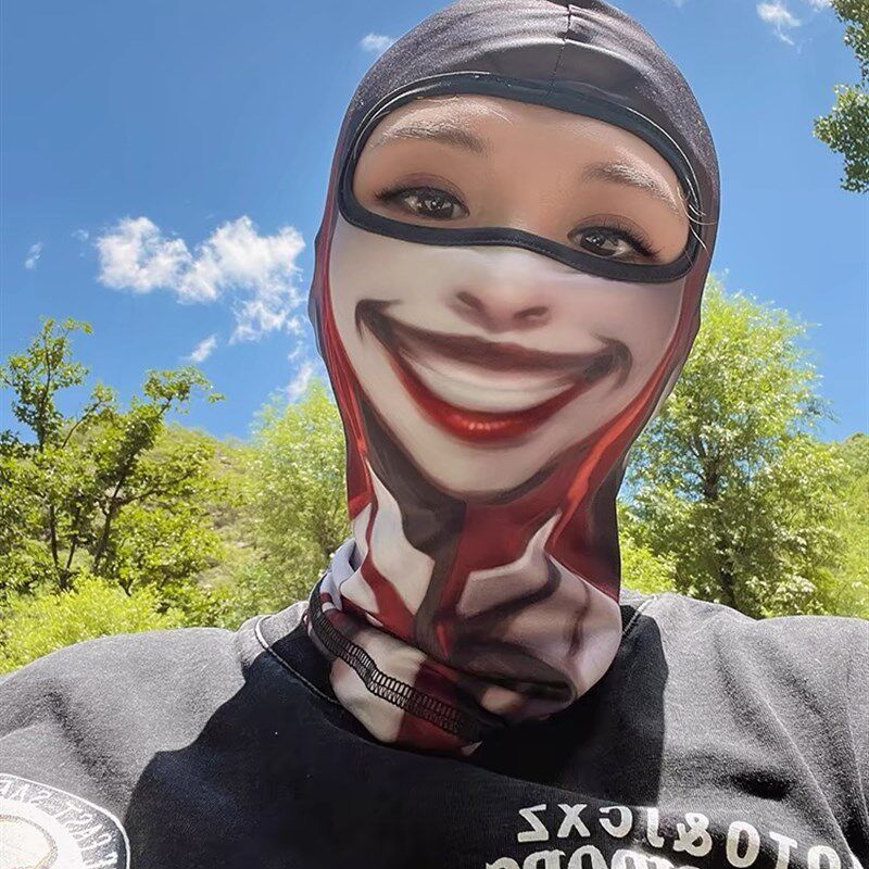 摩托车冰丝头套男夏季头盔内衬全脸防晒骑行面罩户外防风面巾男女