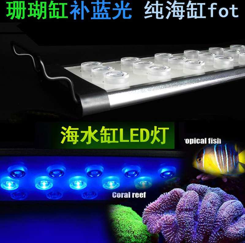 景丰鱼缸灯海水缸灯珊瑚led大功率灯架 软体爆藻LPS SPS全光谱