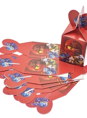 6PCS/pack Ninjago Theme  Party Decoration Gifts Boxes Happy