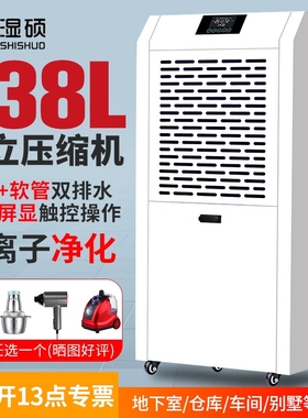 湿硕除湿机DS-9138E大功率工业吸下室抽湿干燥机车间仓库湿器 地