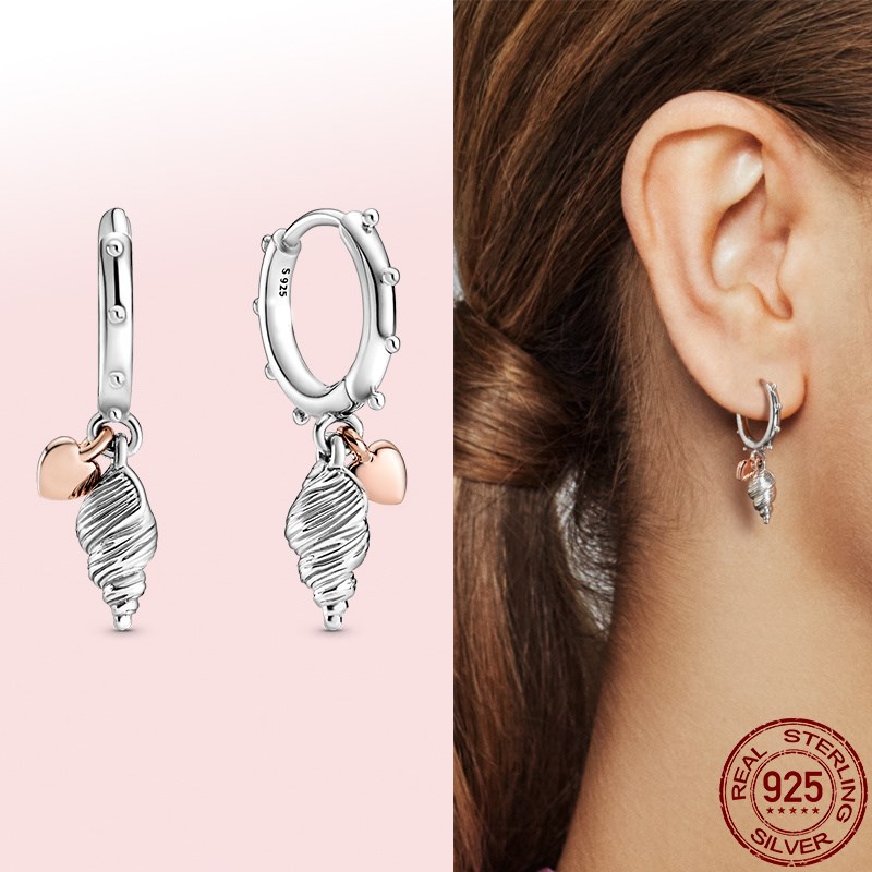 hot 2021 new sterling silver 925 earring love heart-shaped c