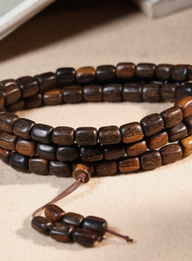 达拉干沉香随行方糖珠文玩手链念珠手持方桶珠多圈手饰方块珠串