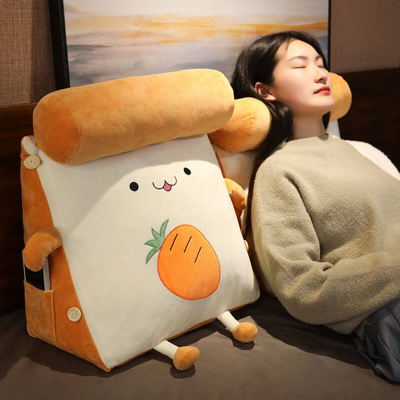 达克鸭面包三角靠枕飘窗抱枕床头靠垫靠背卧室床上沙发宿舍学生可