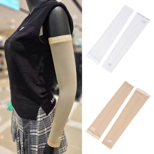 高尔夫配饰女四季通用标志透明臂套GOLF时尚薄款防紫外线冰丝袖套