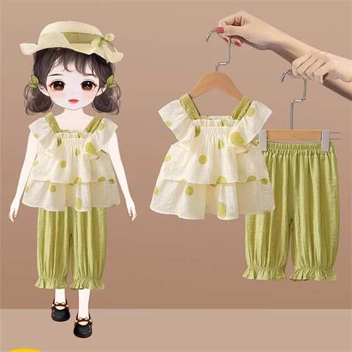 女童夏装套装中小儿童衣服两件套