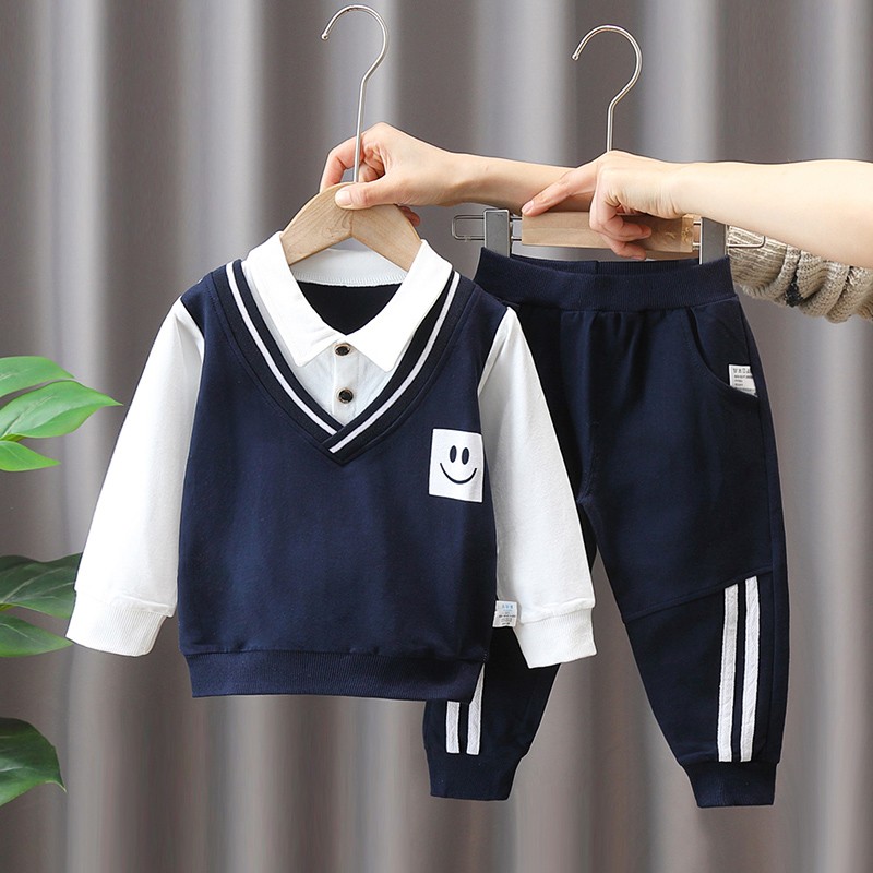 男童秋装套装小童男孩衣服两件套