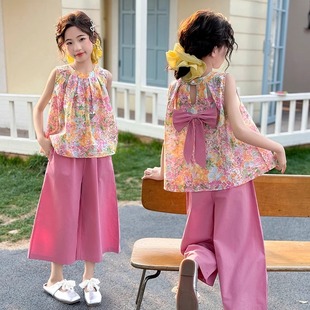 套装 儿童休闲裤 2025新款 女孩网红棉布娃娃衫 子两件套 夏装 女童夏季