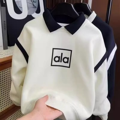 男童polo领卫衣新款大童翻领上衣