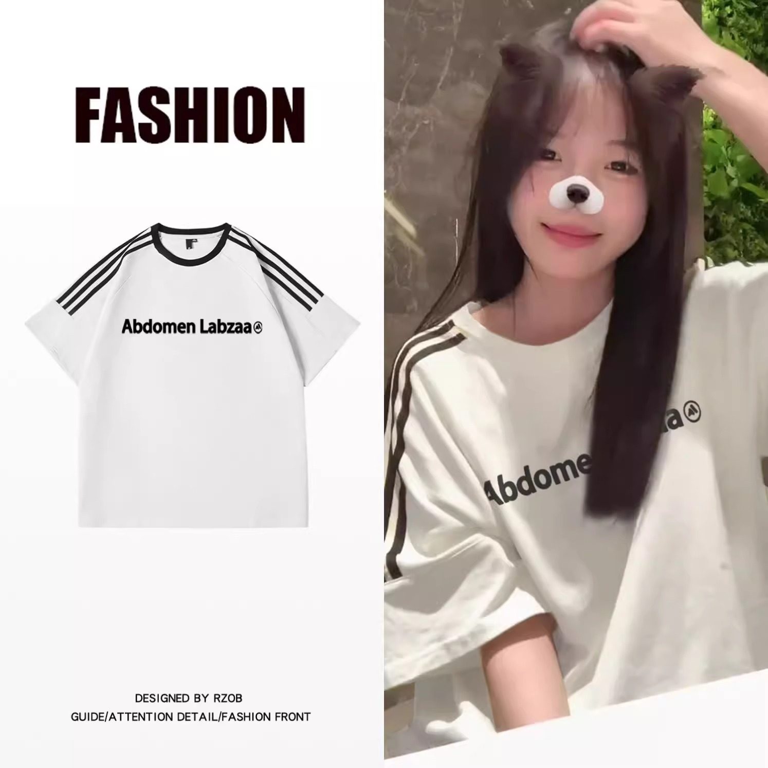 女童2025新款夏季中大童灰色小众短袖t恤三条杠宽松学院风上衣,童装/婴儿装/亲子装,T恤,淘宝优惠券,粉丝福利购,淘宝优惠卷