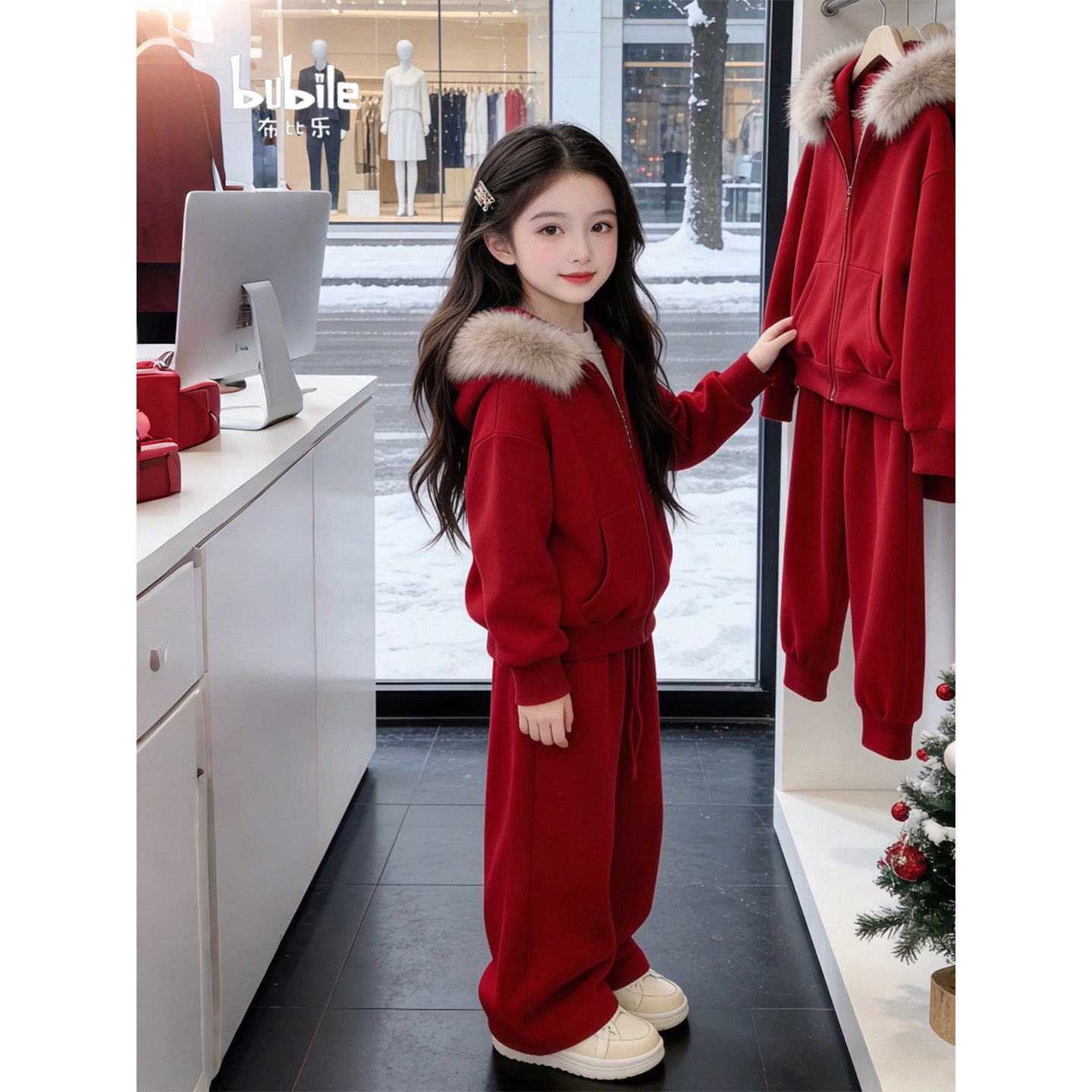 女童运动套装2026新款女孩本命年红色衣服秋冬儿童加绒年服两件套,童装/婴儿装/亲子装,套装,淘宝优惠券,粉丝福利购,淘宝优惠卷