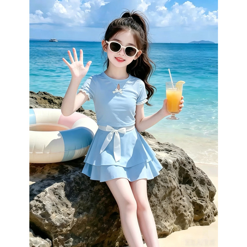 女童夏装泳衣儿童夏季分体游泳装图片