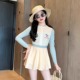 泳衣女童中大童2025夏季 防晒游泳衣洋气女孩海边泳装 新款 儿童长袖