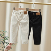 子春秋款 休闲裤 2025新款 女宝黑色儿童宝宝直筒女童春装 童装 小童裤