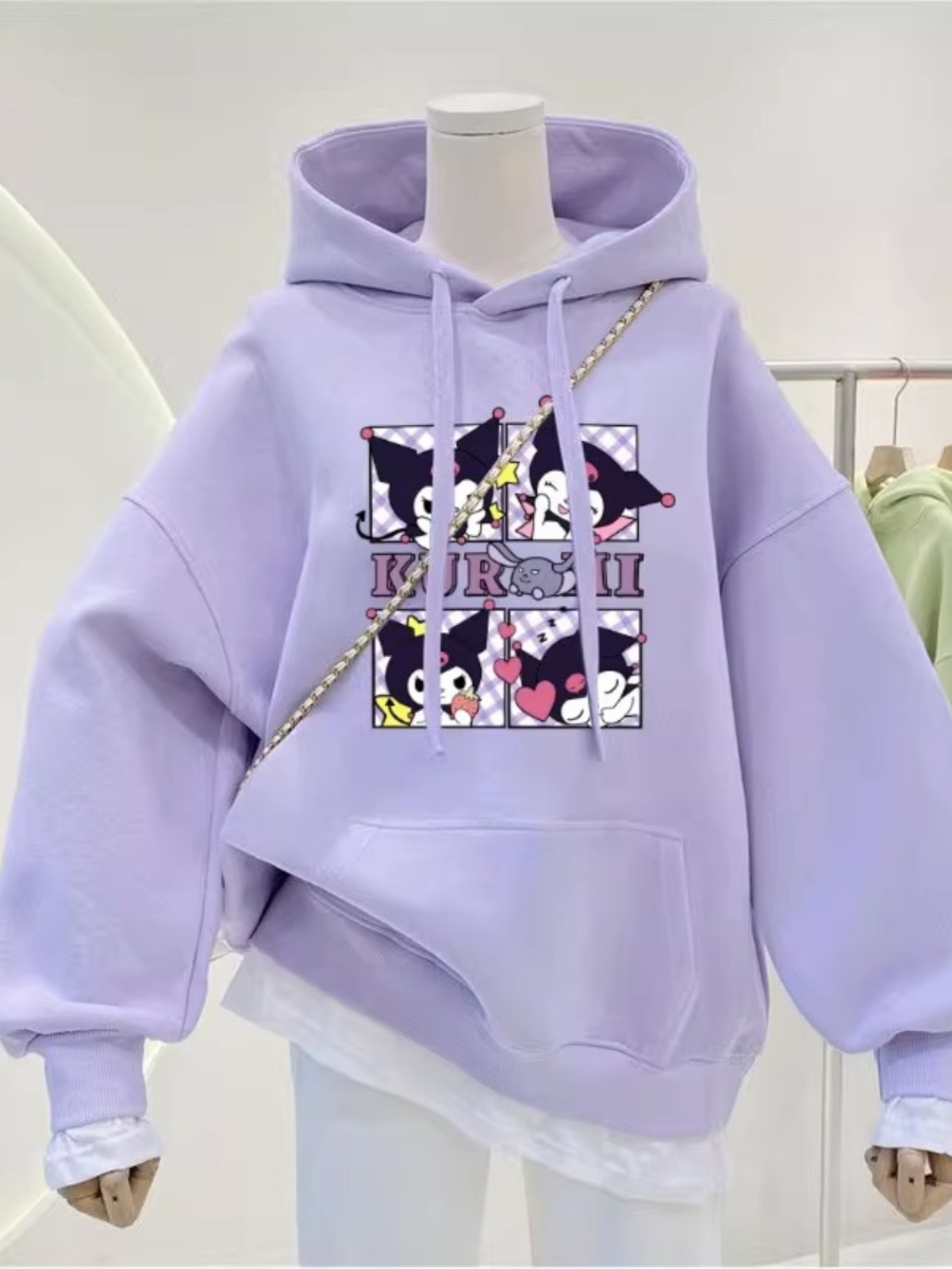 库洛米女童连帽卫衣洋气加绒加厚