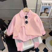 套装 宝宝洋气两件套时髦小童秋季 2025新款 打底裤 儿童衬衫 女童秋装