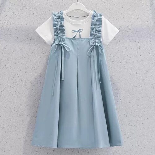 女童夏季套装裙背带裙夏装两件套