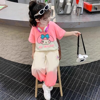 美乐蒂衣服女童夏装运动套装