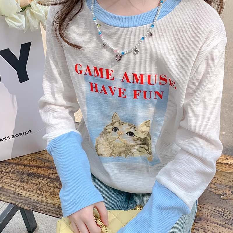 女童t恤春秋洋气儿童秋装打底衫