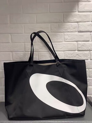 V标志LOGO印花单肩尼龙托特包百搭大容量氛围感通勤手提袋