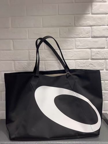 V标志LOGO印花单肩尼龙托特包百搭大容量氛围感通勤手提袋