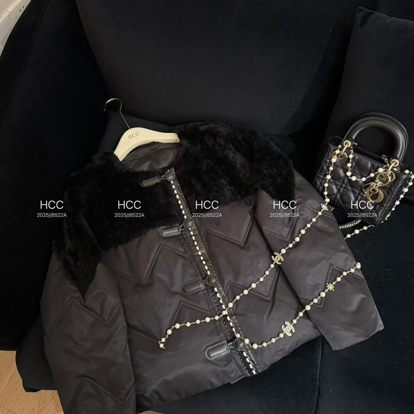 米米冬上新轻奢风拼接设计保暖羽绒服外套136-188