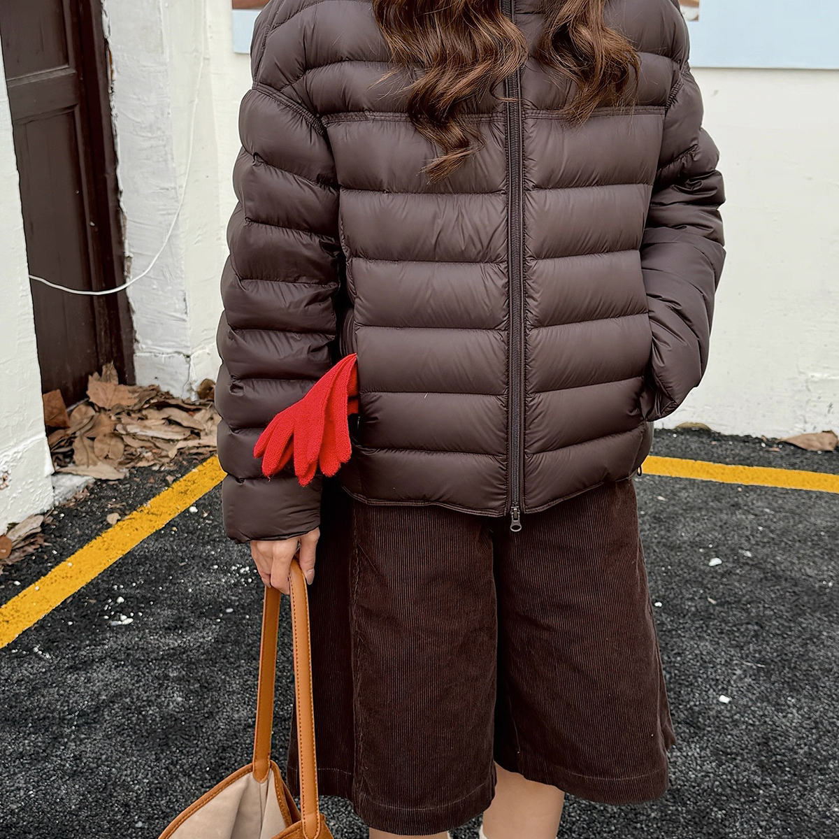 米米设计绒服女秋冬韩版新款简约连帽显瘦保暖羽绒服外套L65