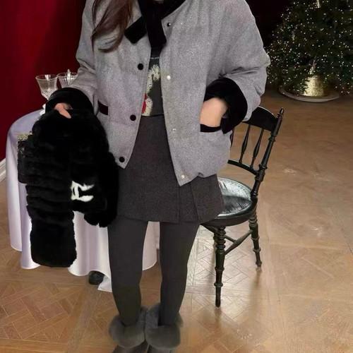 米米系甜美贴钻宽松休闲百白鸭绒外套羽绒服(含50白鸭绒)81191