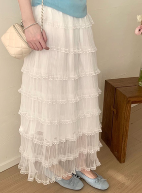 米米设计26年春一波优雅可爱层层叠叠俏皮蛋糕群半身裙WW110