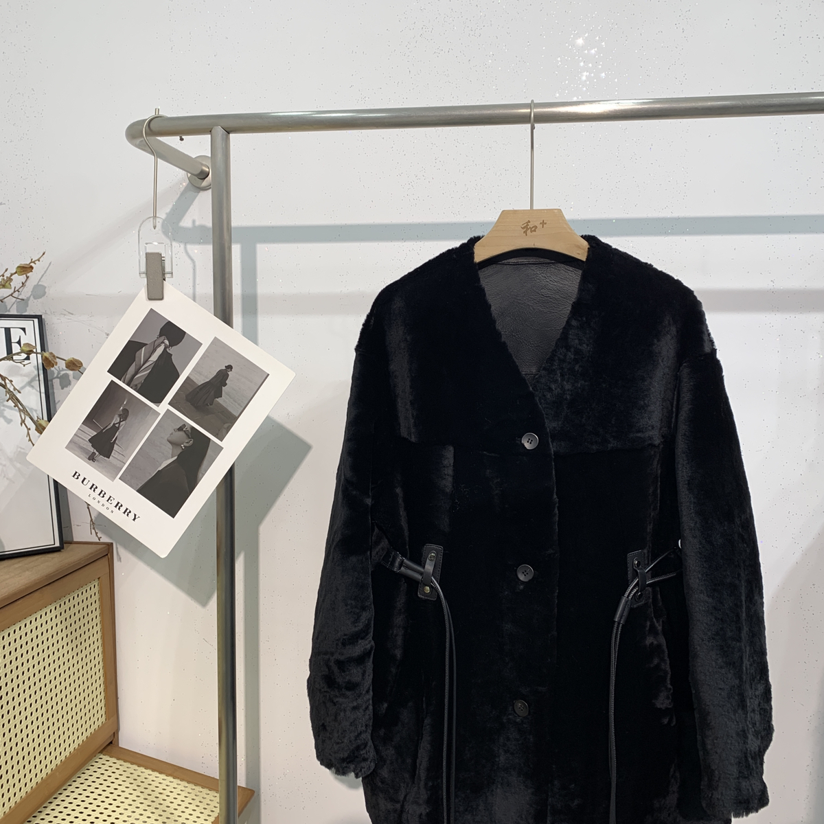 米冬上新拉贡绵羊皮复古保暖皮毛一体外套K米米25803