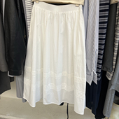 米米设计简约小白裙半身裙8260