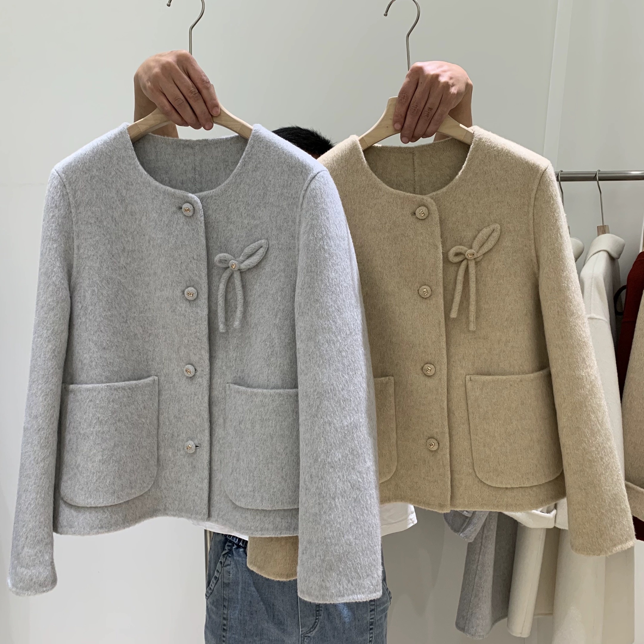 米米店个子显腿长轻奢简约显气质羊毛外套（含100澳毛）250919338