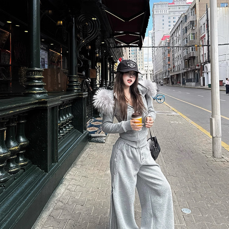 COLOURFUL-(配毛领环保毛毛领仿毛可拆卸)(长度测后中不连帽)2803