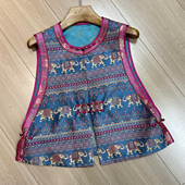 米米设计牌老钱新中式 太平有象真丝蜀锦拼古蜀汉锦马甲YS2 t329