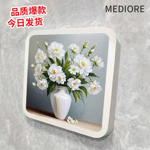 浴室收纳柜洗澡放衣服神器大容量卫生间防水壁画折叠置物架免打孔