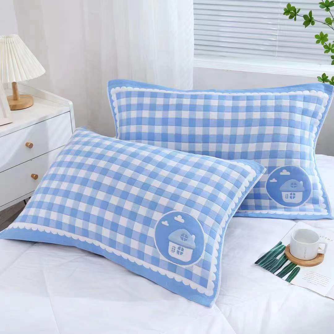 枕巾2023新款棉成人四层纱布学生提花卡通情侣学校枕头巾,床上用品,枕巾,淘宝优惠券,粉丝福利购,淘宝优惠卷