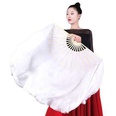真丝纯白舞蹈扇盛世鸿姿雪中梅