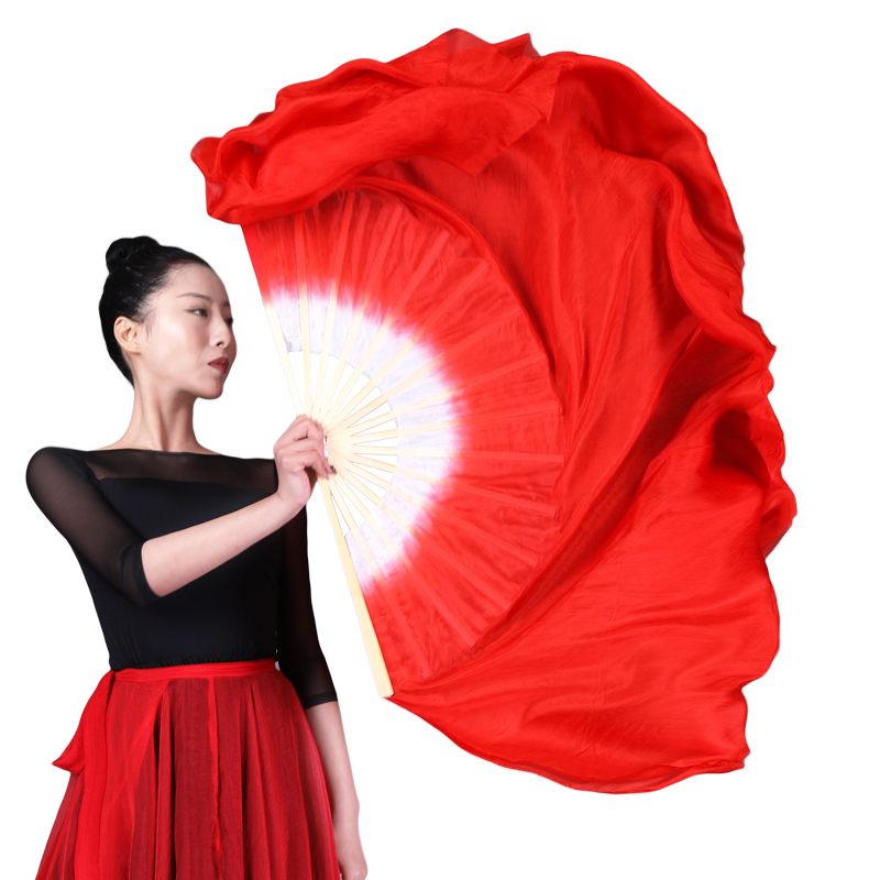 万疆舞蹈扇子跳舞扇真丝古典舞扇古风成人儿童胶州秧歌扇广场舞扇