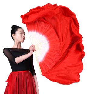 万疆舞蹈扇子跳舞扇真丝古典舞扇古风成人儿童胶州秧歌扇广场舞扇